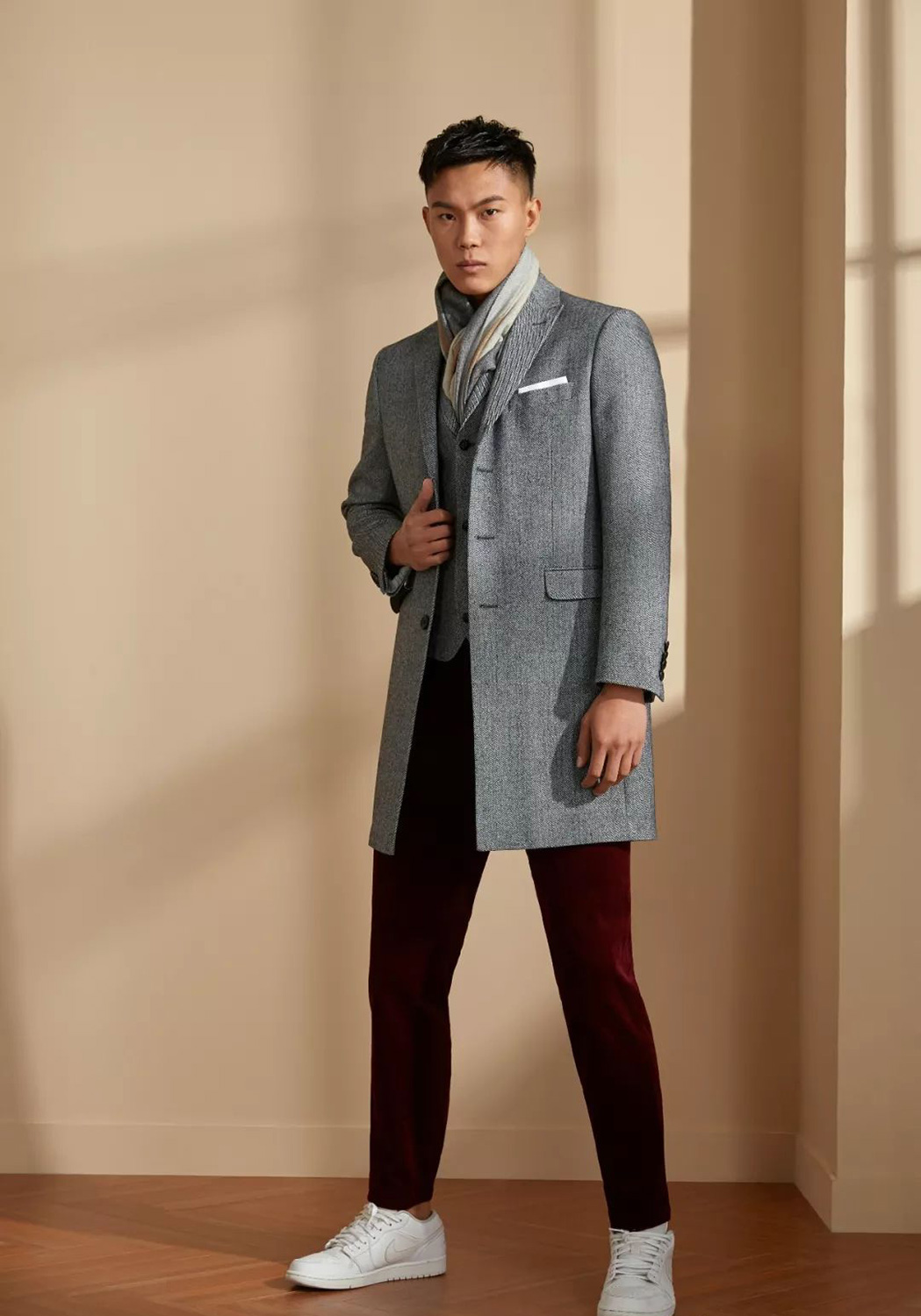 ヘリンボーンコート